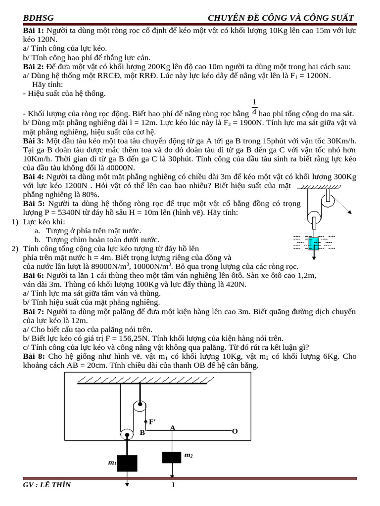 Công và công suất | PDF