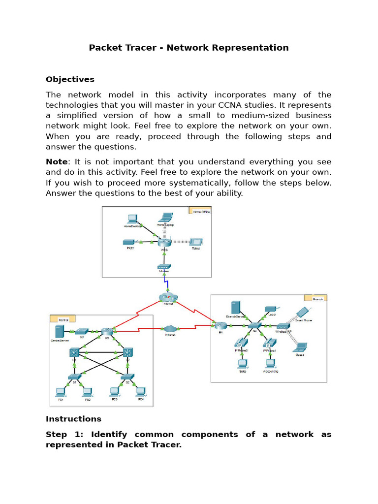 Simplified Internet in Packet Tracer Network | PDF | Computer Network ...