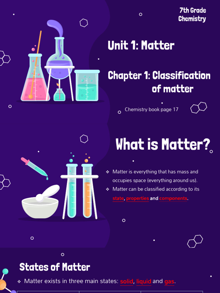 1 classification of matter pdf mixture water