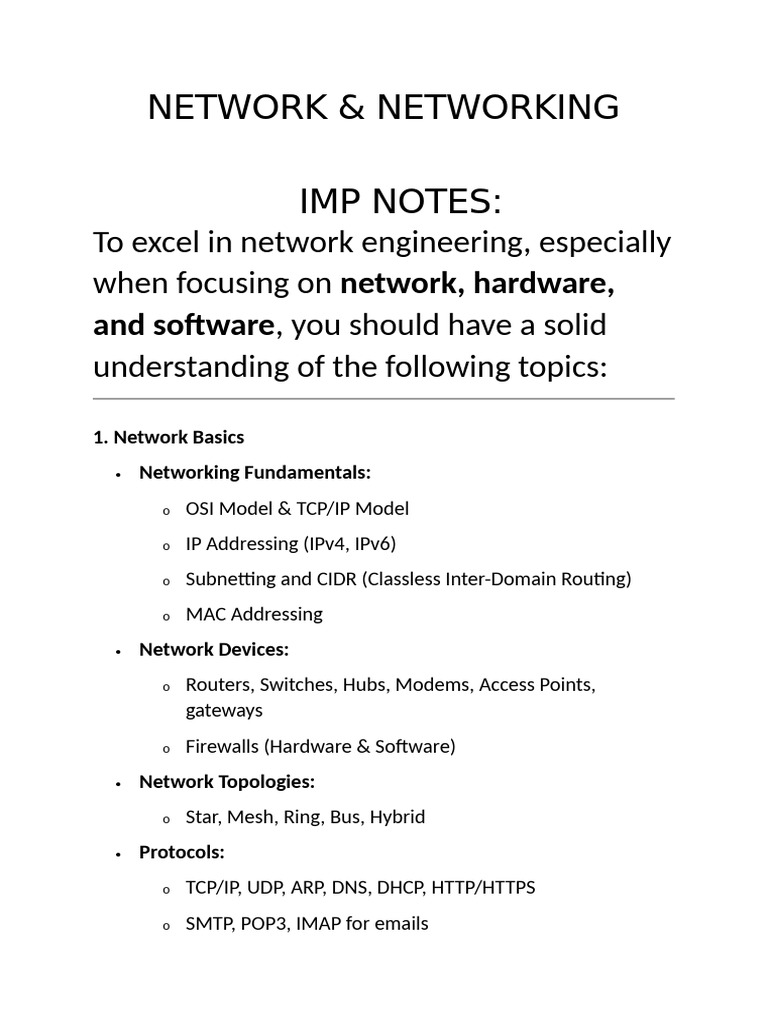 Essential Network Engineering Guide | PDF | File Transfer Protocol ...