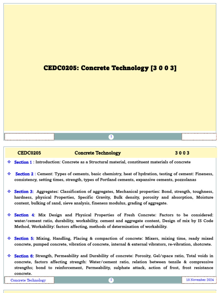 Comprehensive Guide to Concrete Technology | PDF | Concrete | Cement