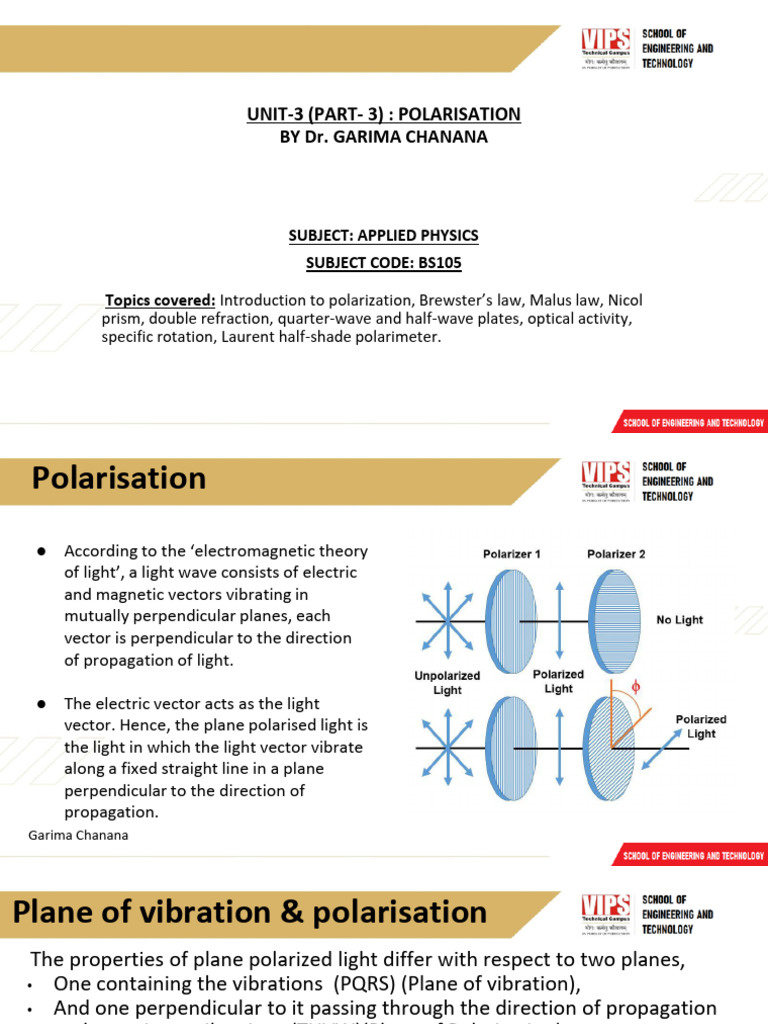 Biot's Law and Double Refraction Explained | PDF | Polarization (Waves ...