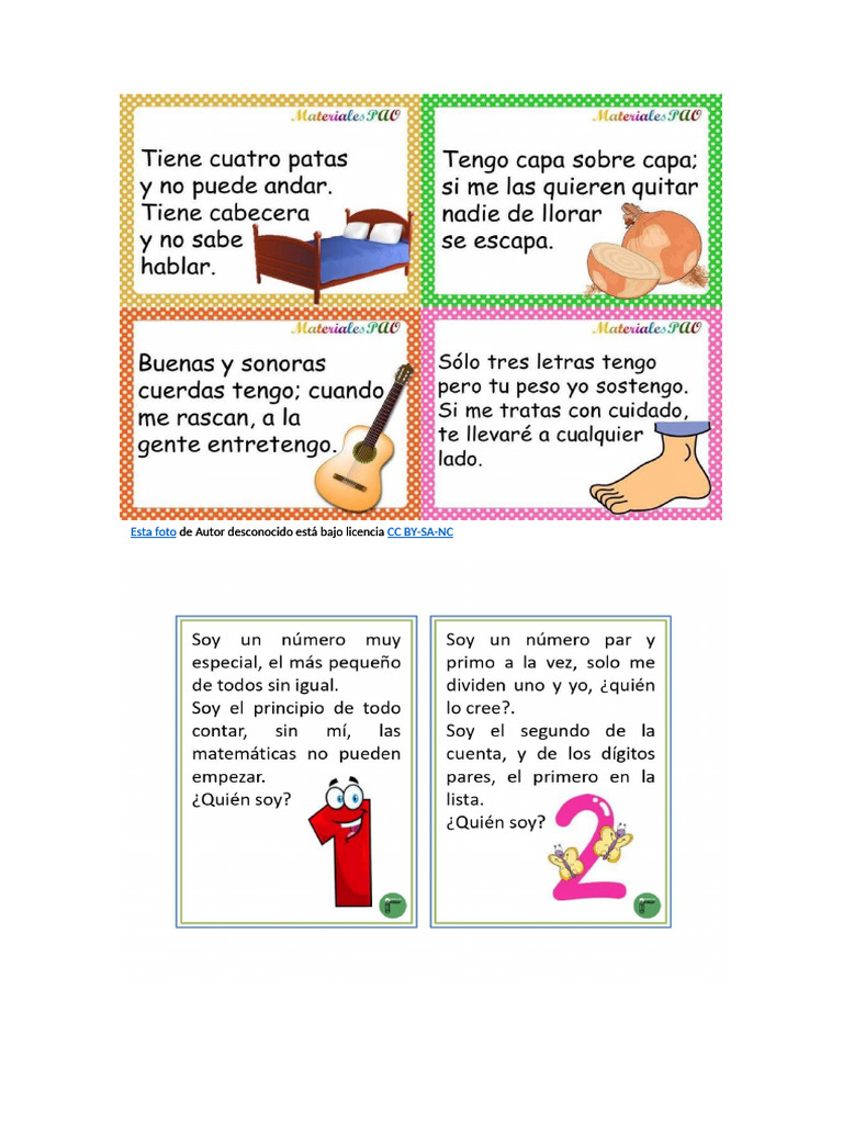 adivinanzas para niños 3 | PDF