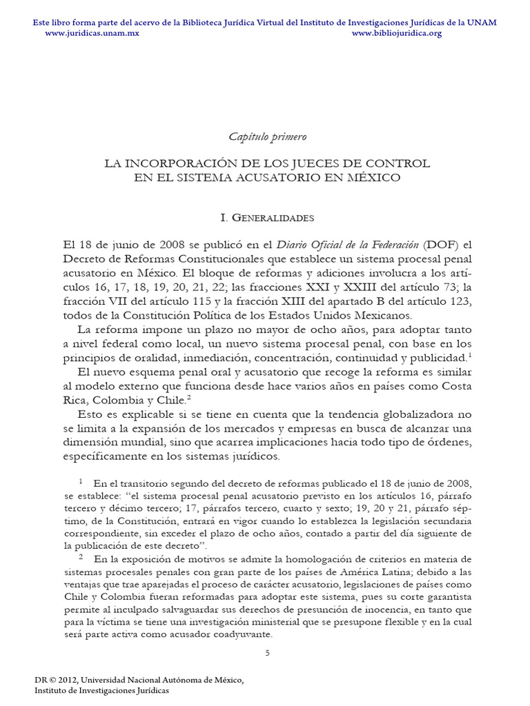 Jueces de Control en el Sistema Acusatorio | PDF | Juez | Derecho penal