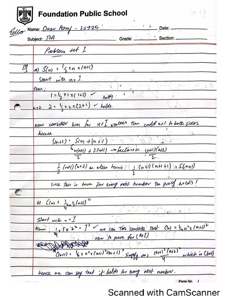 TOA Problem Set 1 | PDF