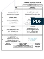 Order of Play BBVA Colsanitas