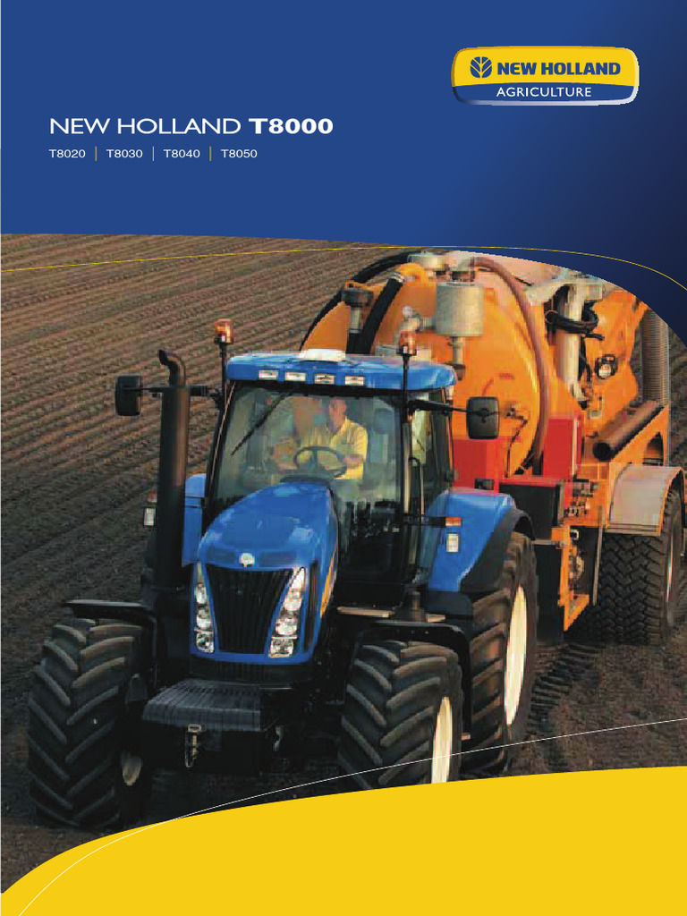 New Holland T8000 Series Overview | PDF | Tractor | Elevator
