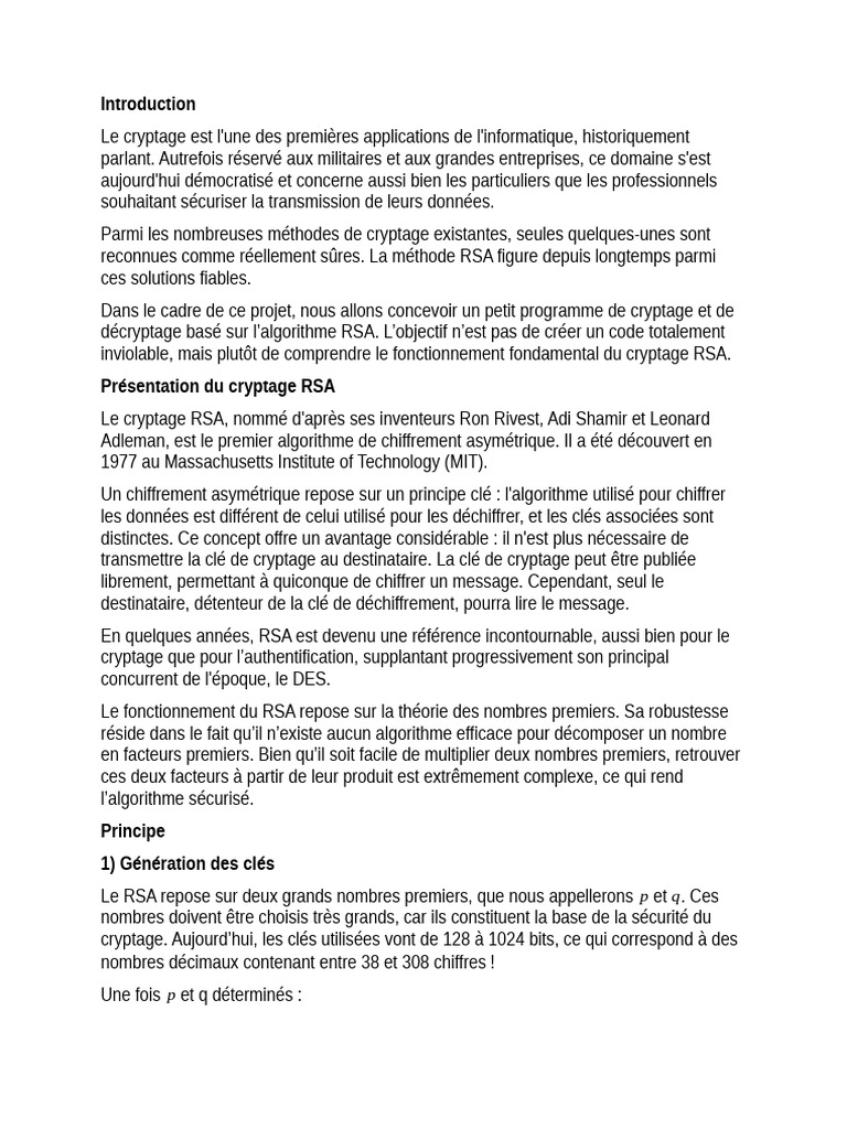 Rsa Expose | PDF | Cryptage | Cryptanalyse