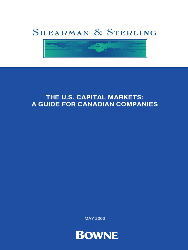 U.S. Capital Markets Guide for Canadians | PDF | Securities Act Of 1933 ...
