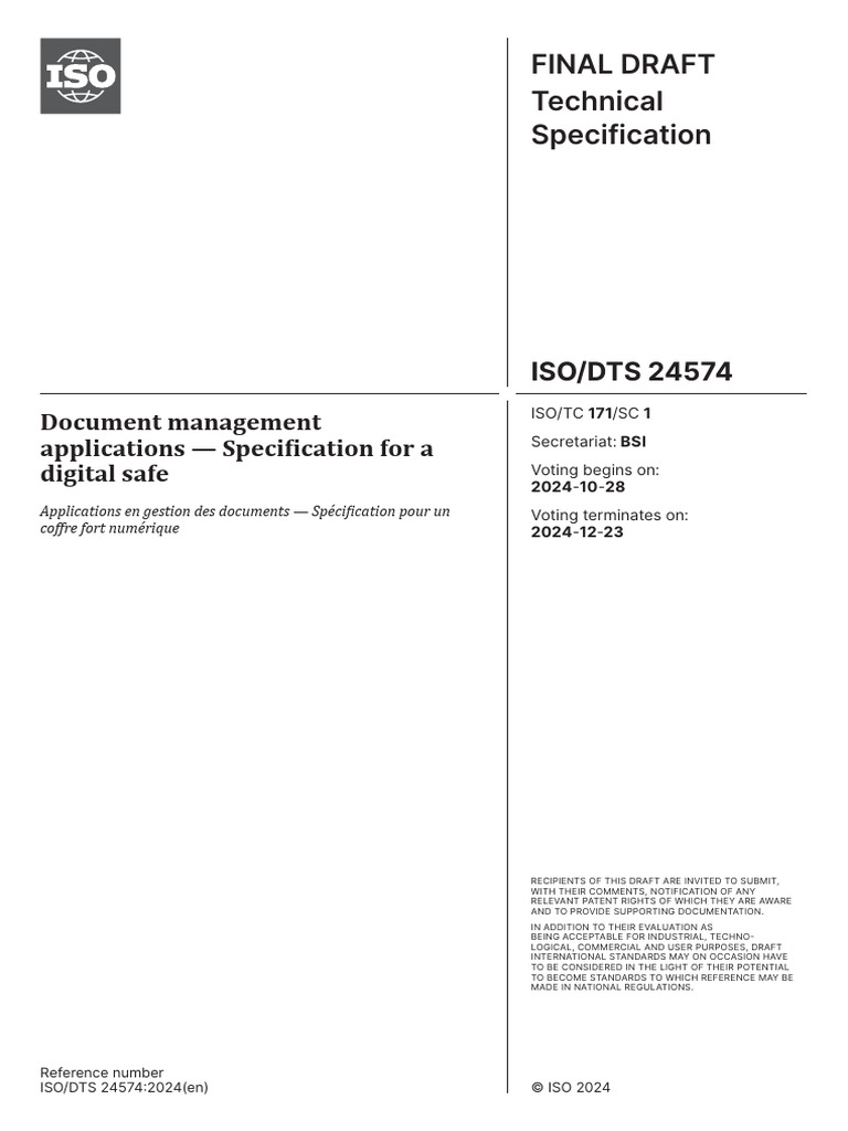 Iso DTS 24574 (E) | PDF | International Organization For ...