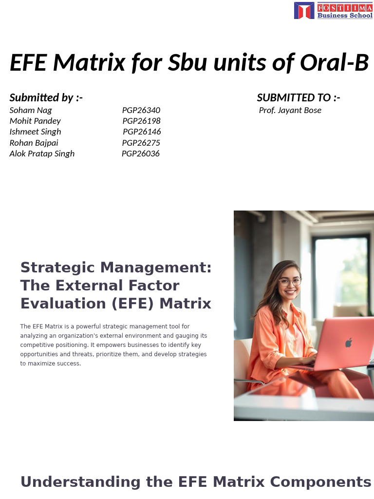 Strategic Management The External Factor Evaluation EFE Matrix | PDF ...