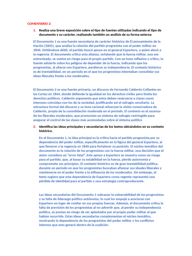 Crítica al Partido Progresista en 1840 | PDF | Conservatismo | Progresismo