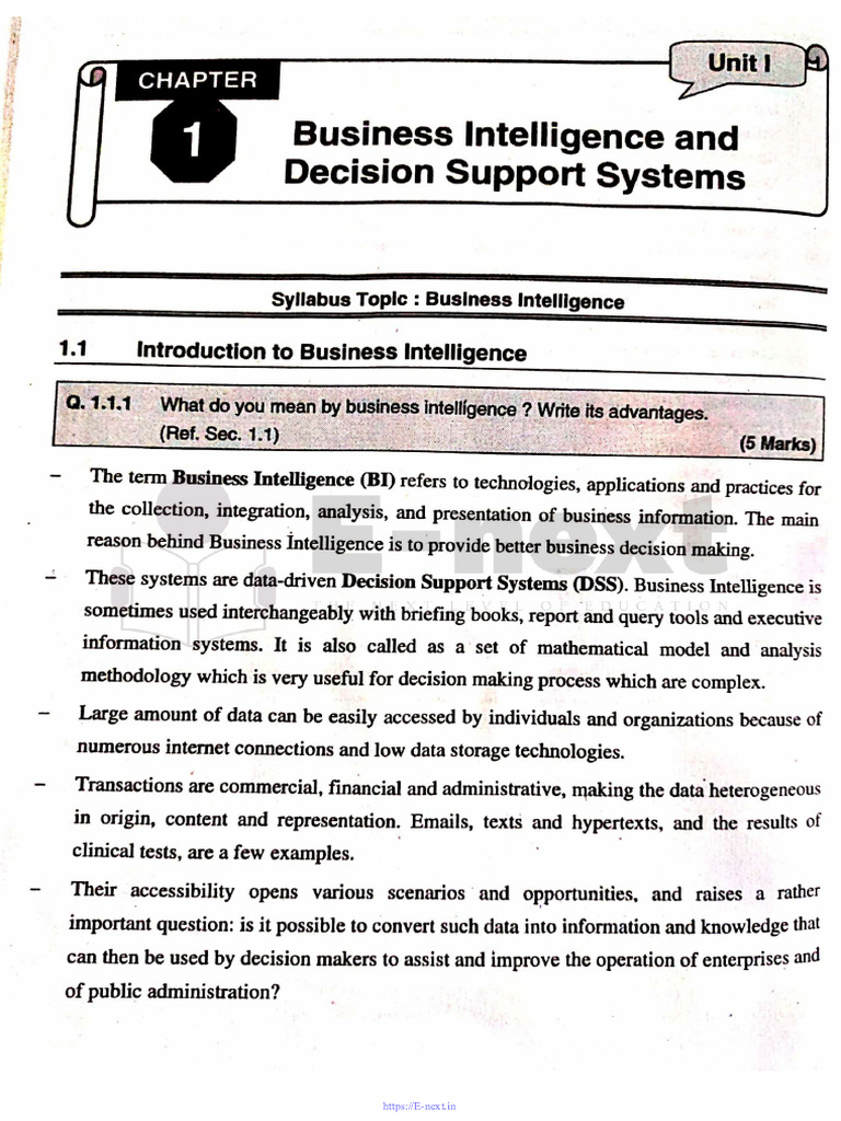 1-Business Intelligence and Decision Support Systems (E-Next - In) | PDF