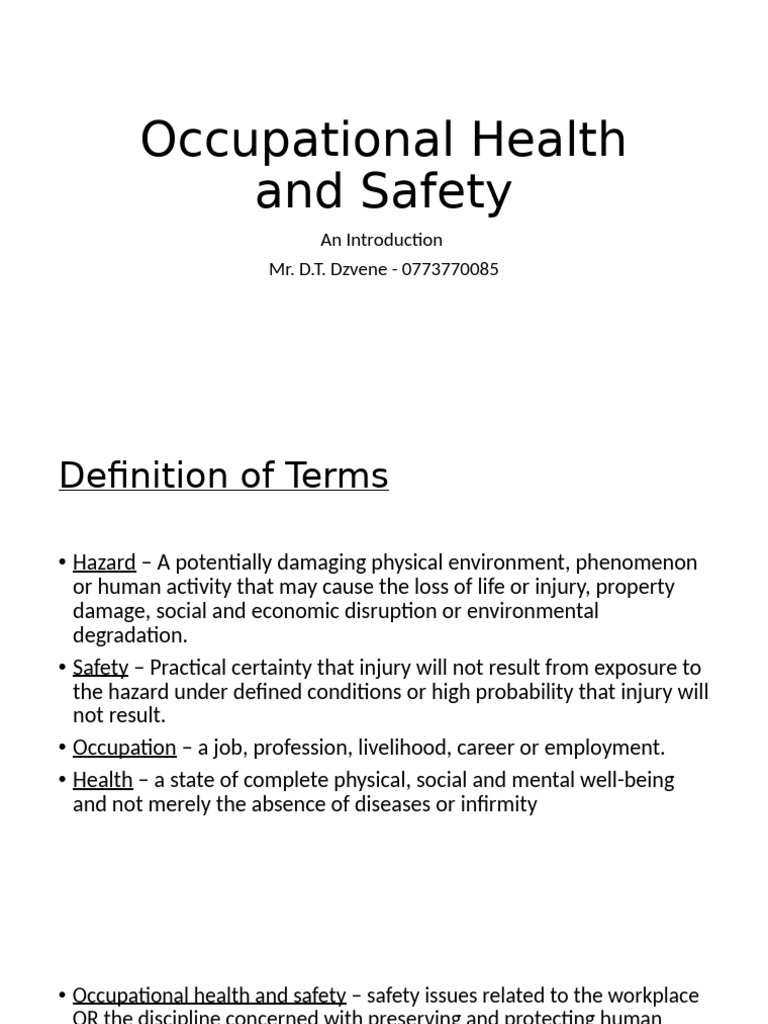 Occupational_Health_and_Safety_Introductory_Notes September 2023 | PDF ...