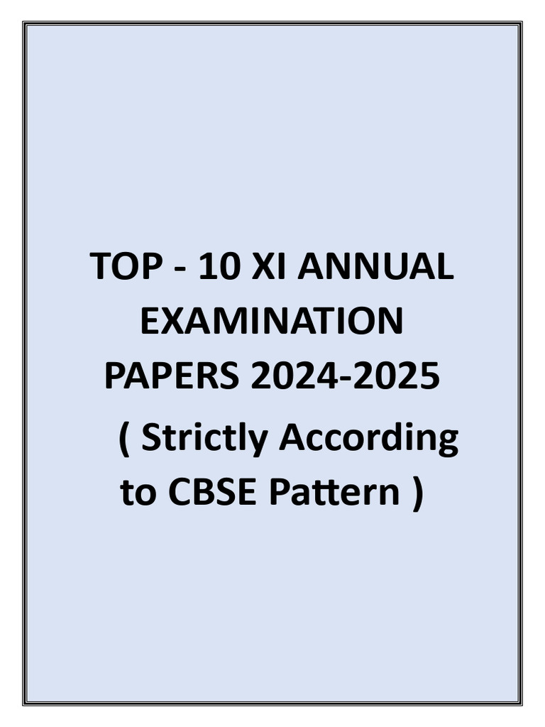 Class 11 Maths Annual Exam Paper 2024-25 | PDF | Mathematics ...