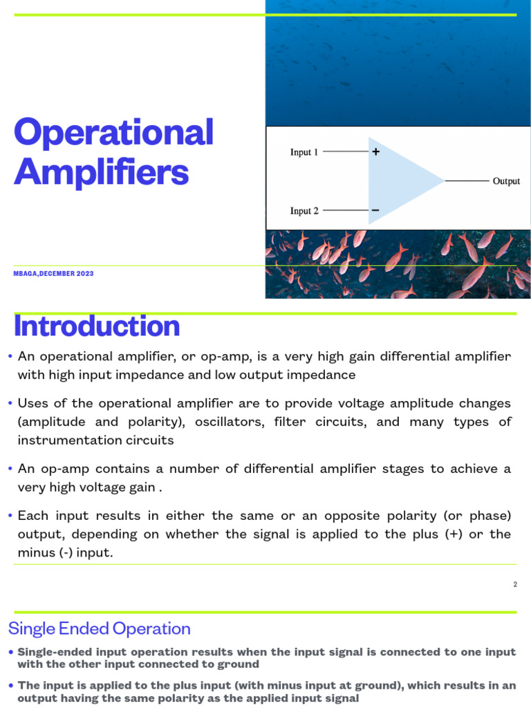 Understanding Operational Amplifiers | PDF | Amplifier | Operational ...