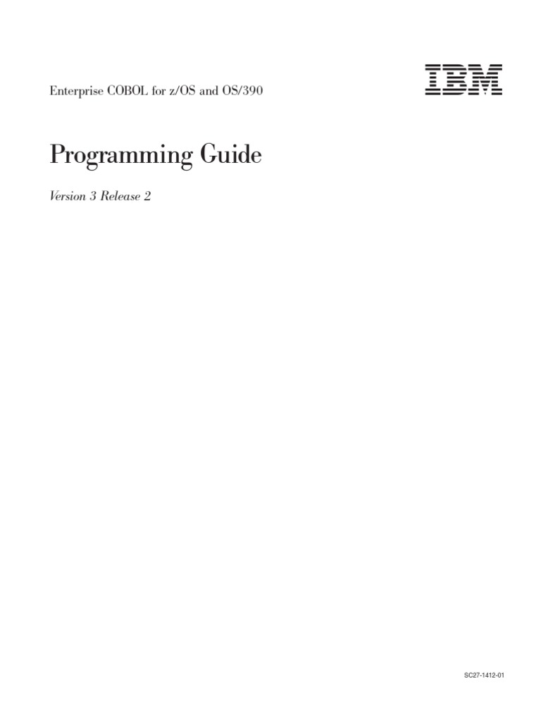 Programming Guide: Enterprise COBOL For z/OS and OS/390 | PDF | Method ...