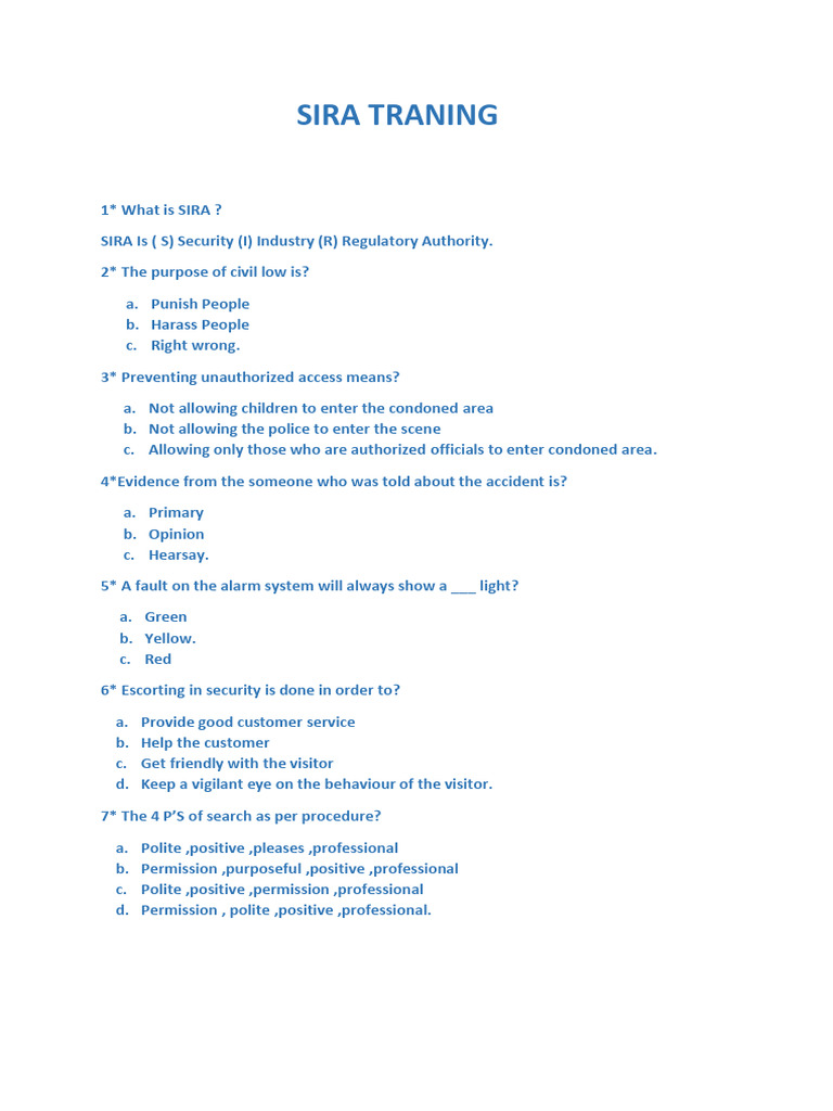 Sira Traning6 | PDF | Security Guard | Witness