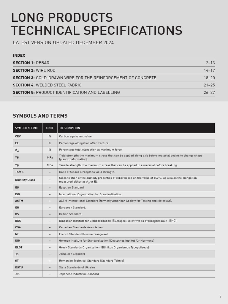Ezz Steel Rebar Specifications and Grades | PDF | Strength Of Materials ...