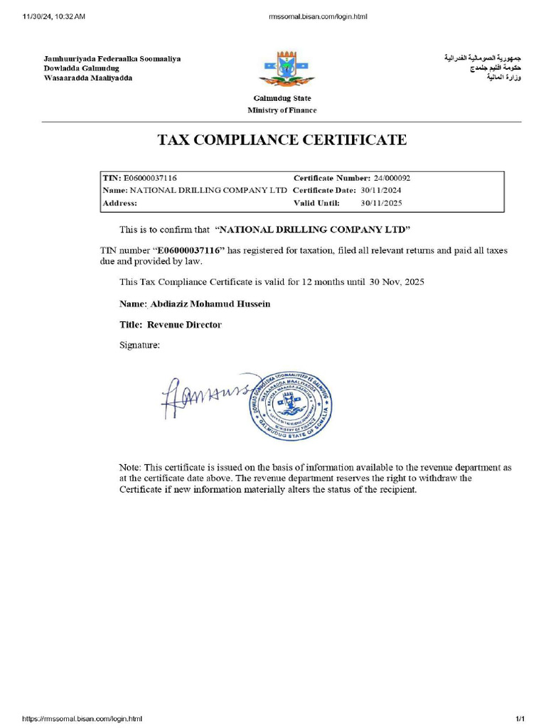 TCC - Galmudug State | PDF
