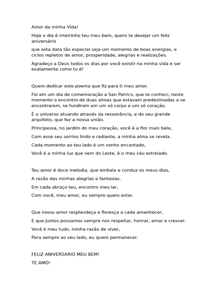 Poema Meu Amor | PDF