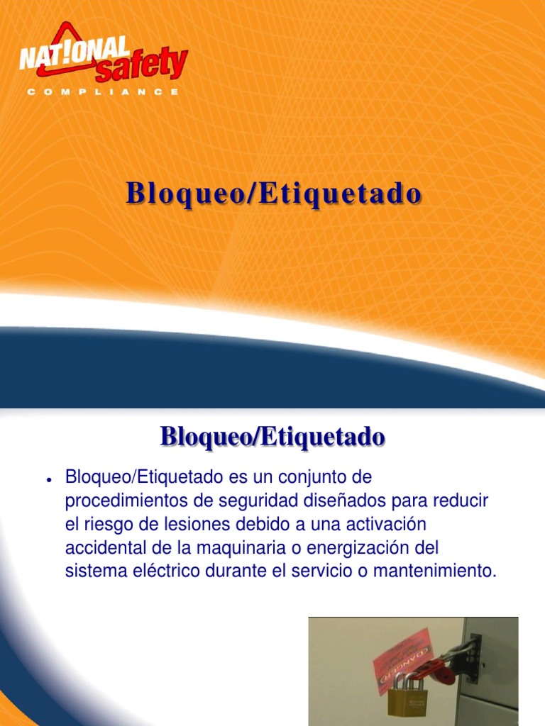 Lockout Tagout Safety Trng Spanish Tecnología energética Tecnología