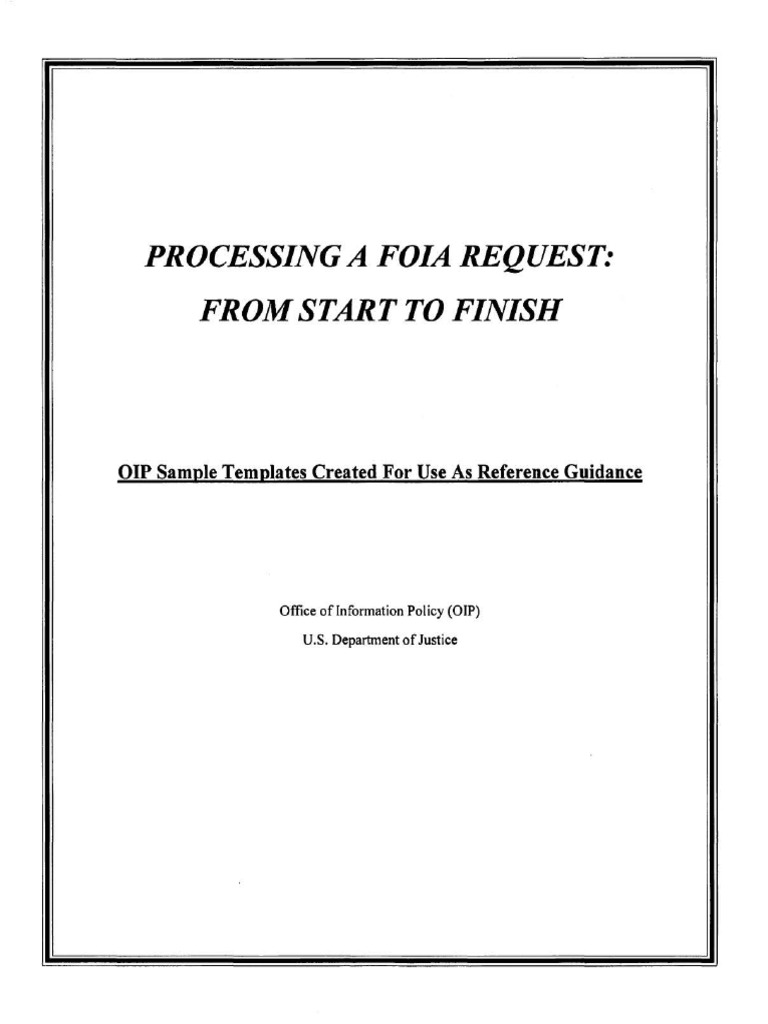 FOIA Requests Start To Finish (Updated Handout April 2023) | PDF ...