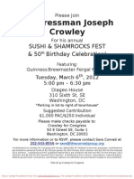 Sushi & Shamrocks Fest For Joseph Crowley