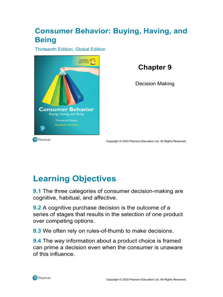 Chương 9 | PDF | Decision Making | Cognitive Psychology