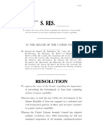 Senate Resolution On Iran