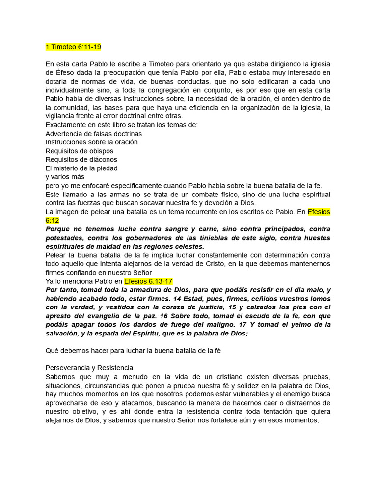 Luchando la Buena Batalla de la Fe | PDF | Cristo (título) | Fe