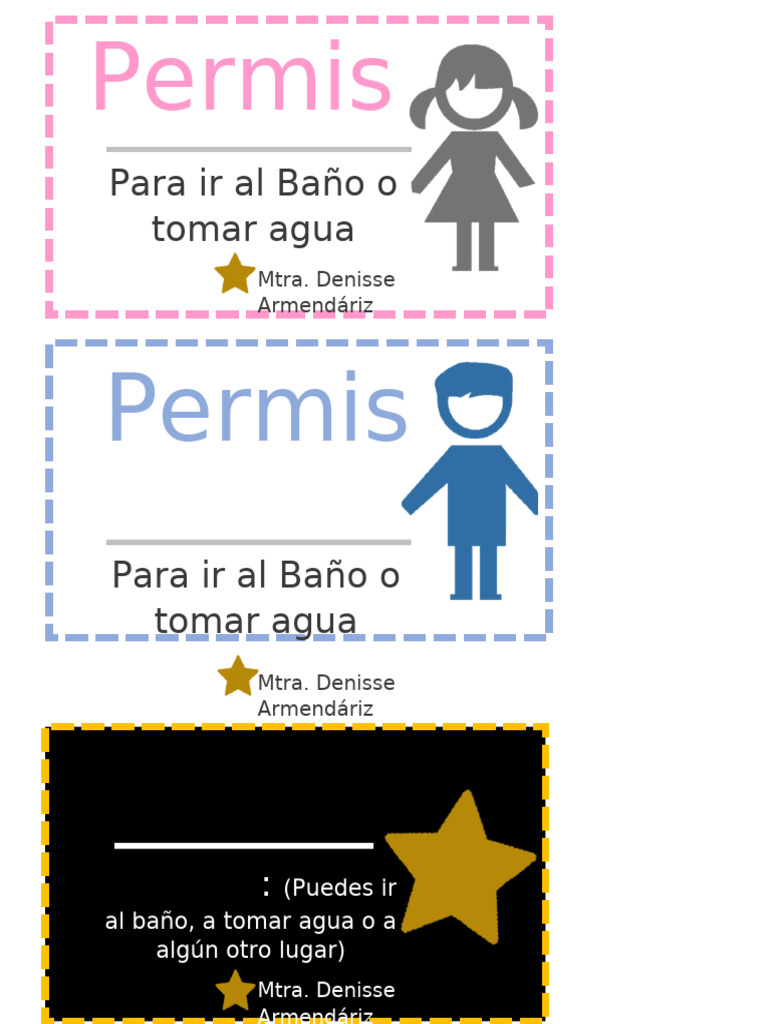 Permisos para ir al baño y agua | PDF