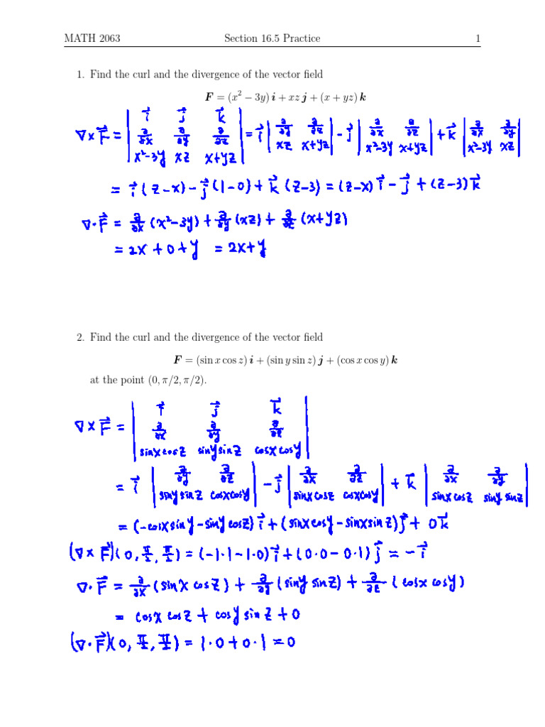 Section 16.5 Practice Solution-1 | PDF