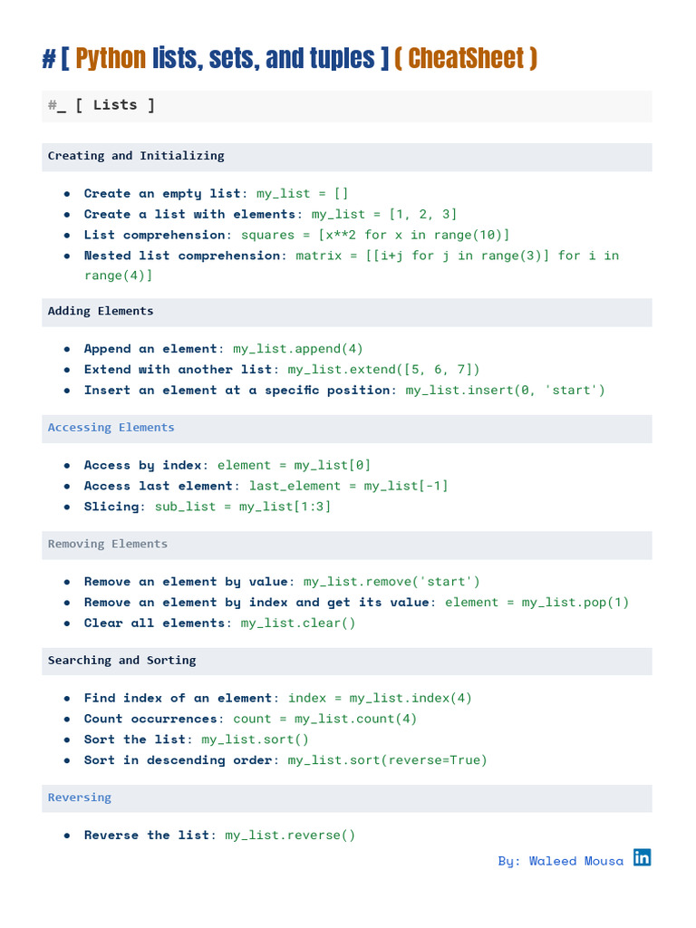 Python Lists, Sets, and Tuples | PDF | Mathematical Logic | Software ...
