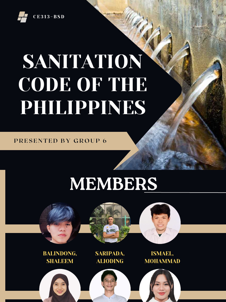 Philippines Sanitation Code Overview | PDF | Drinking Water | Water