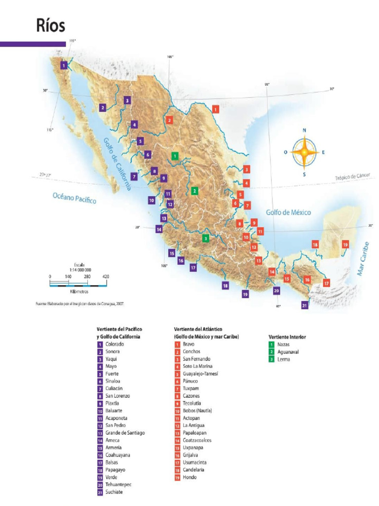 Mexico Rios Con Nombres | PDF