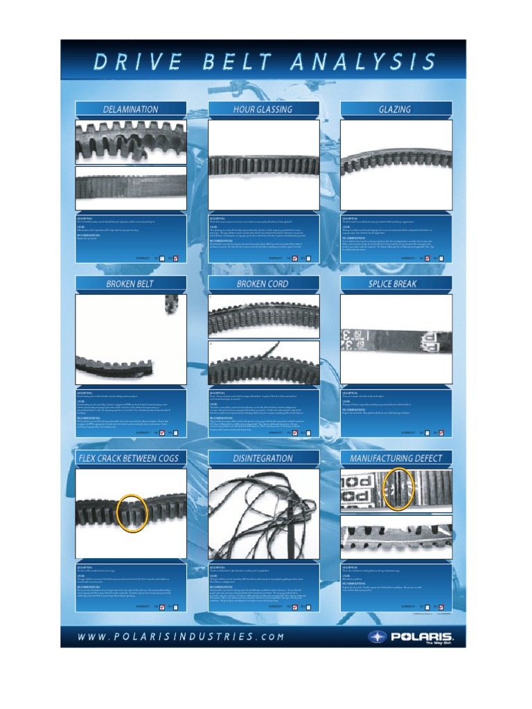 Polaris Drive Belt Analysis Poster PDF Belt (Mechanical) Clutch