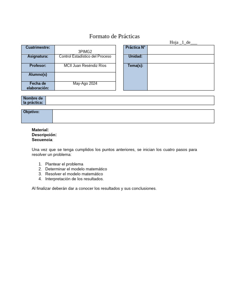 Formato de Prácticas | PDF