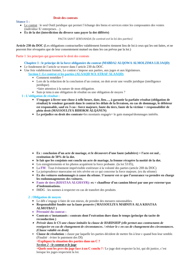 Article 230 du DOC au Maroc | PDF | Droit des obligations | Arbitrage