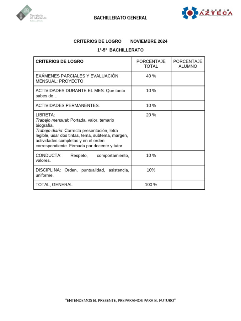 Criterios de Evaluación Temarios Historia BACHILLERATO | PDF