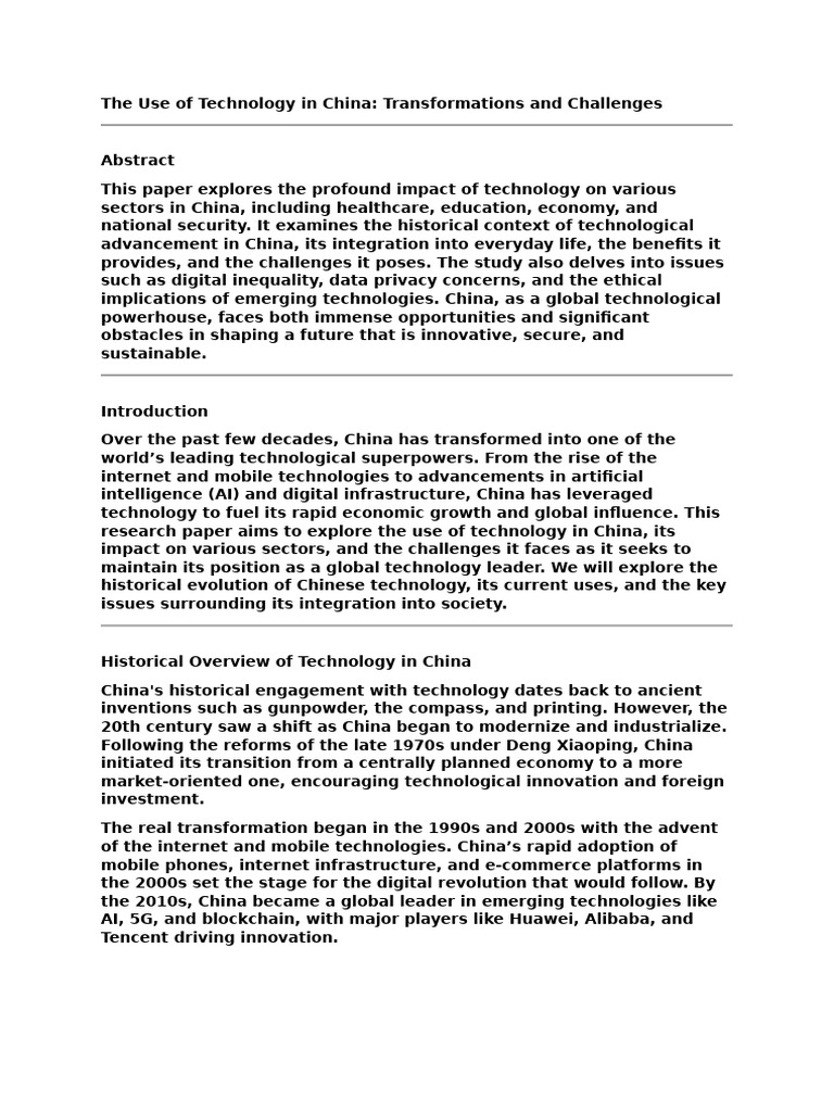 The Role of Artificial Intelligence in Shaping China's Future ...