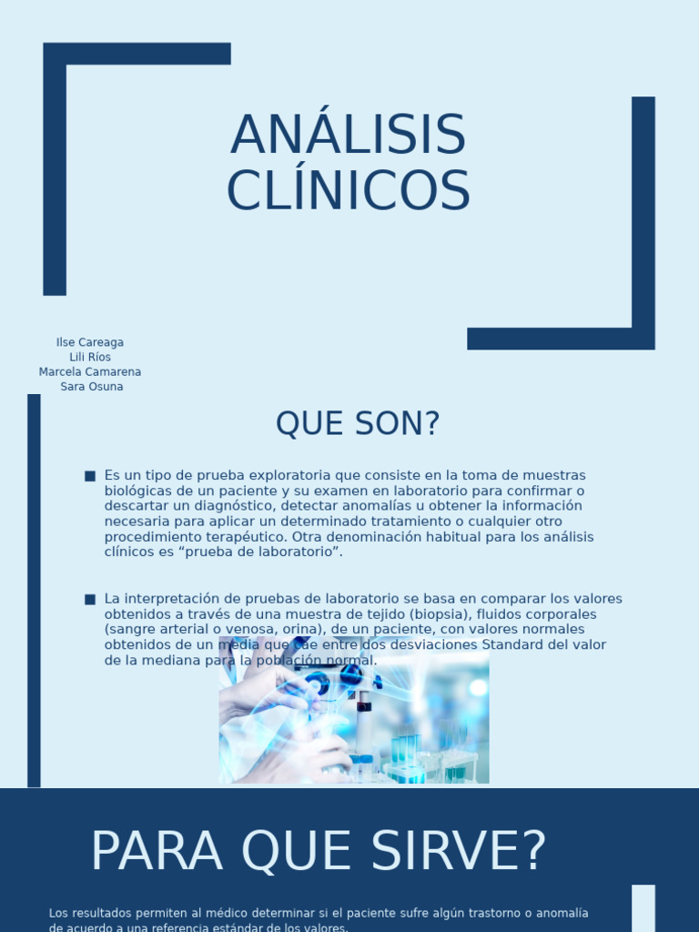 Análisis Clínicos | PDF