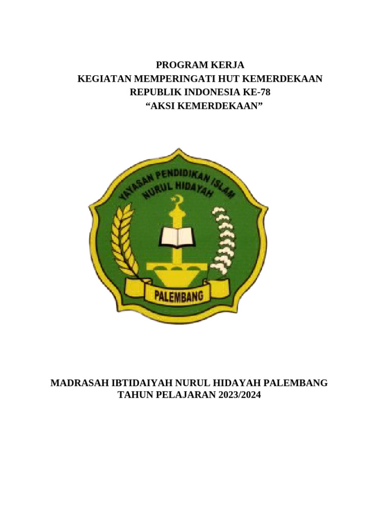 Program HUT Kemerdekaan RI ke-78 MI Nurul Hidayah | PDF