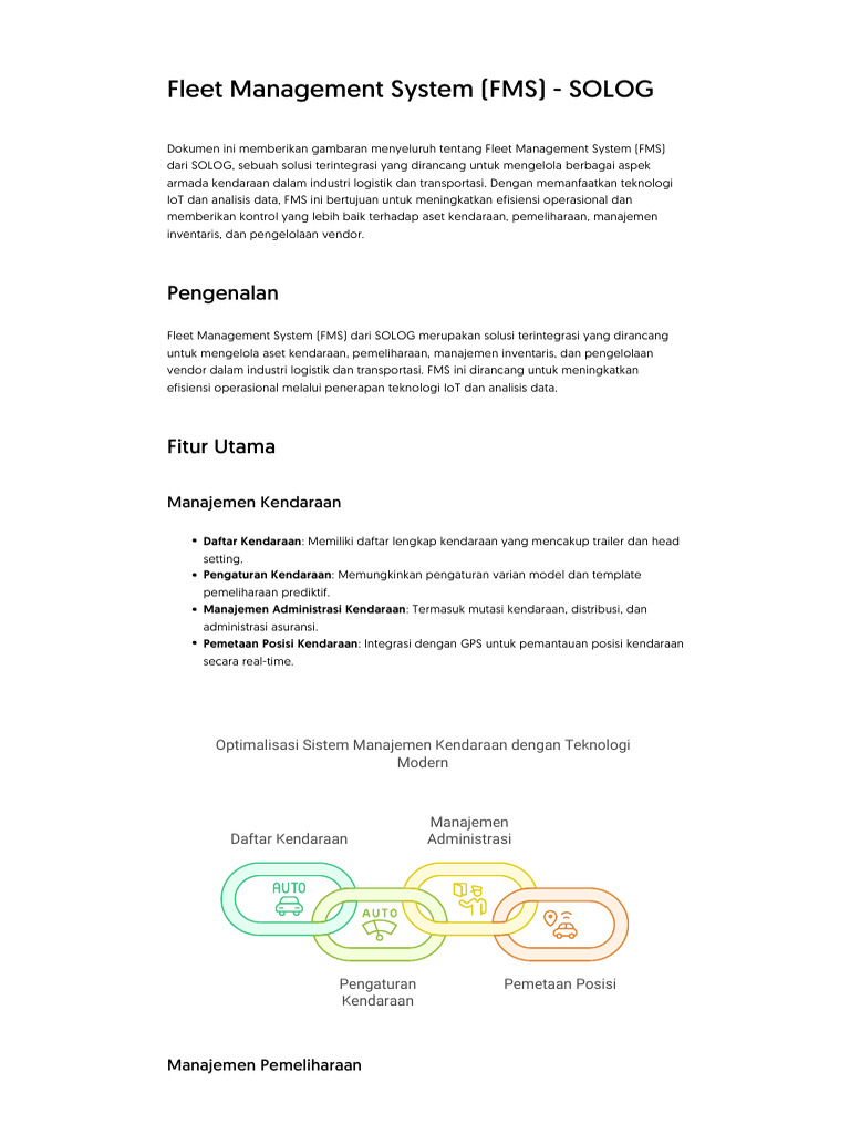 Solusi FMS Terintegrasi dari SOLOG | PDF