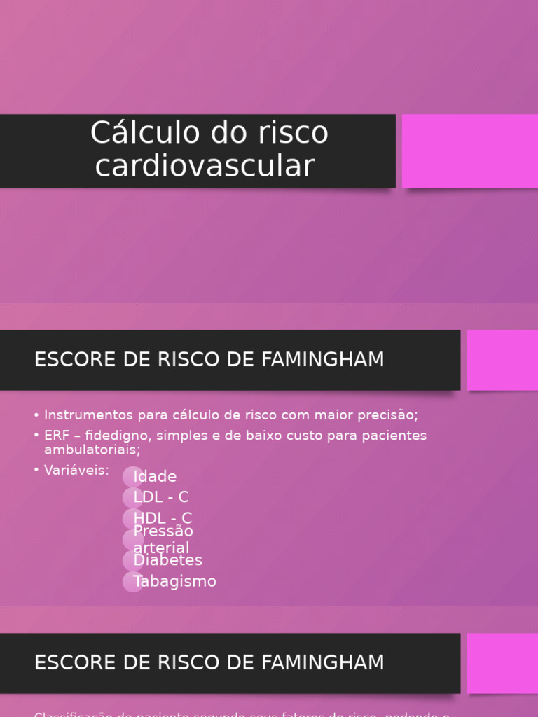 Cálculo do Risco Cardiovascular | PDF | Cálculo