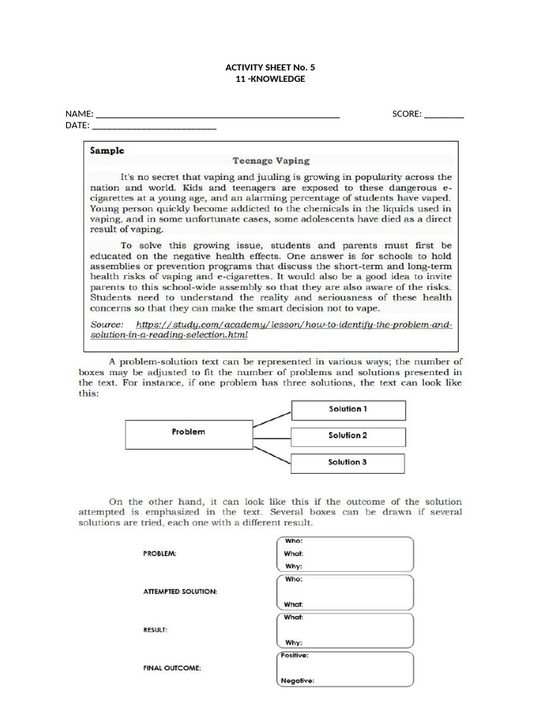 Activity Sheet No | PDF