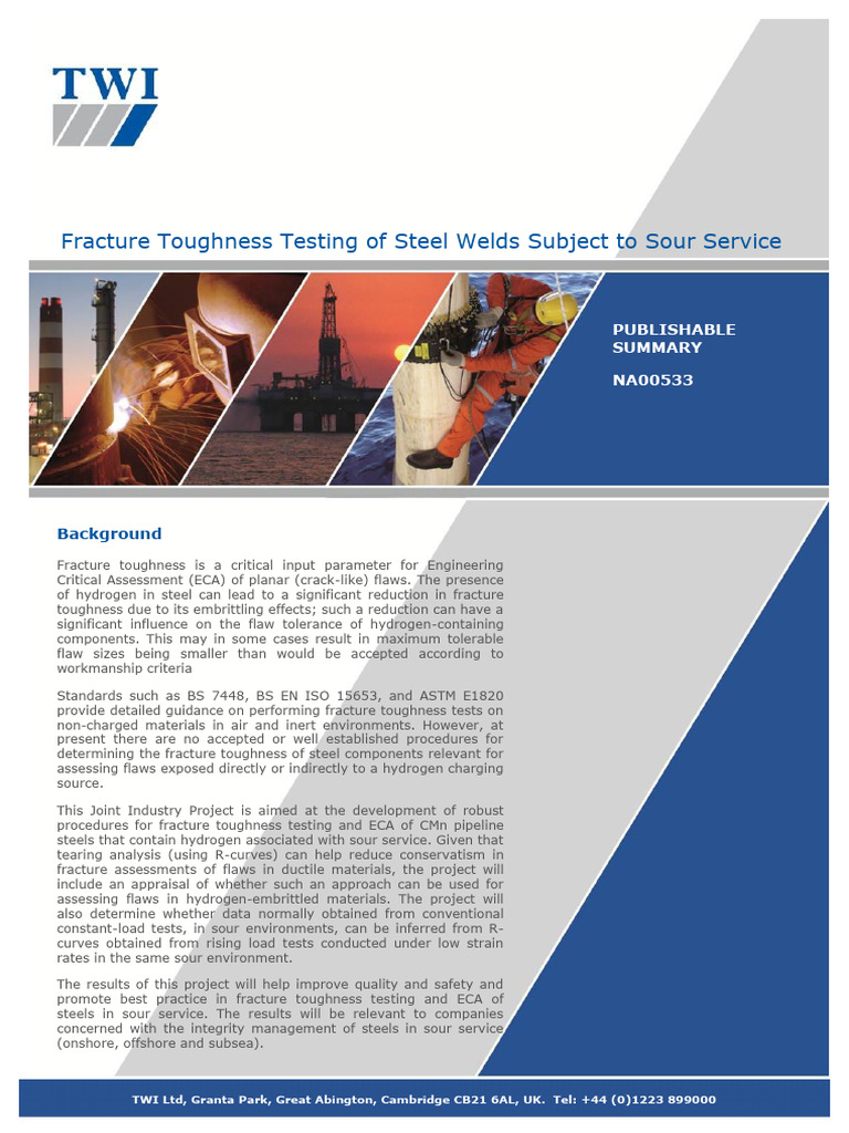 2012 Na00533 Fracture Toughness Testing Of Steels Subject To Sour