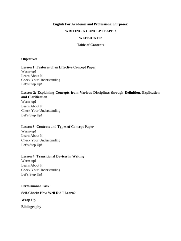Grade 11: Writing Concept Papers | PDF | Concept | Disaster Risk Reduction
