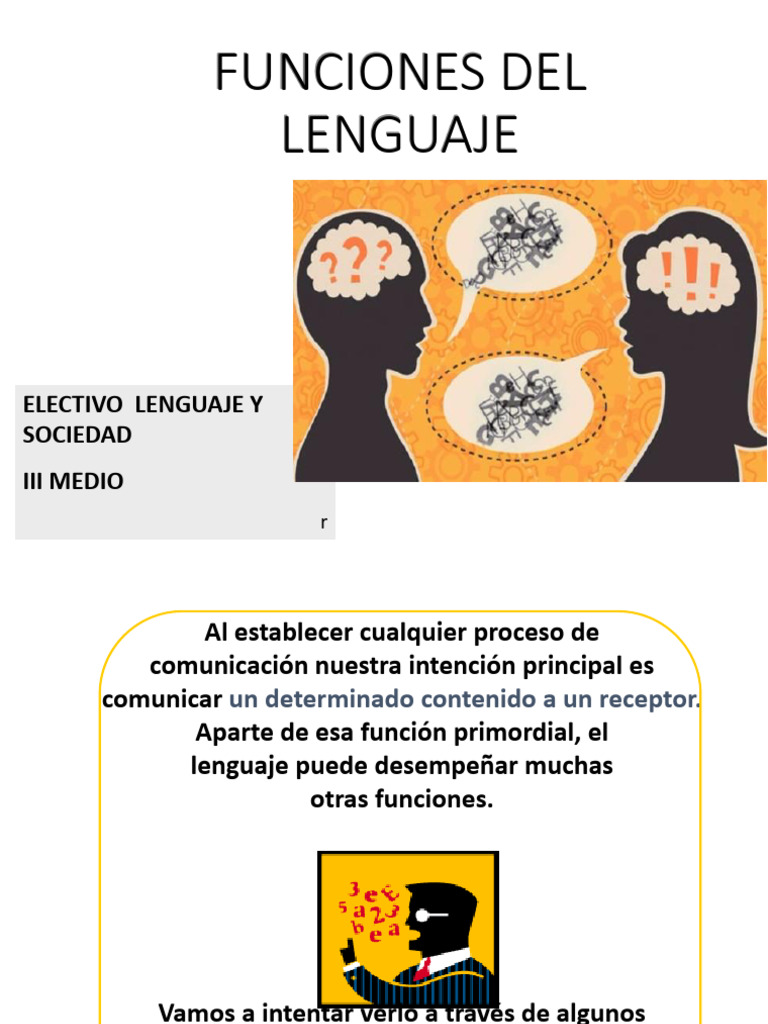 Funciones del Lenguaje en Comunicación | PDF | Lingüística