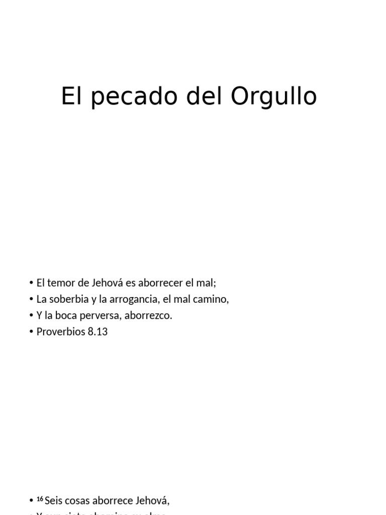 El Pecado Del Orgullo Textos | PDF | Creencia religiosa y doctrina
